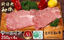 とちぎ和牛・前日光和牛（サーロイン250ｇ4枚）｜肉 お肉 和牛 最高級 A5ランク A5等級 ステーキ