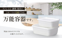 野田琺瑯&nbsp;レクタングル深型4点セット&nbsp;シール蓋付（S×2、M×2）【クラフト&nbsp;民芸&nbsp;人気&nbsp;おすすめ&nbsp;】