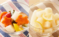 七尾たくあん浅次郎漬三年物ミニサイズ『蔵の恵』、vege&nbsp;pickA&nbsp;mix&nbsp;vegetable、あたみレモンだいこん各2袋&nbsp;&nbsp;計6袋のセット