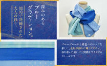 【光映工芸】京都発！特許高蒔絵技法による伝統工芸品  金彩友禅暈し染ストール（藤色×紫色×虹暈し）［ 京都 老舗 ストール 高級 人気 おすすめ 金彩友禅 京金彩 織物 カジュアル ギフト プレゼント お取り寄せ 通販 送料無料 ふるさと納税 ］