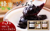 ジャム セット 3種 ( アカシア蜂蜜130g & ブルーベリージャム190g & りんごジャム190g ) 大町産 箱入り