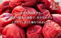 完熟南高梅使用　くずれ梅　しそ熊野梅干　1kg　まろやか仕立て（塩分10％）【訳あり】