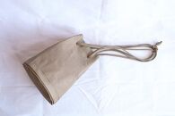 【レザー巾着】Drawstring bag カラー：Greige