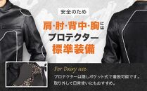 【デグナー】クラシック×花山コラボジャケット 21SJ-14K 桧垣桜柄＜XLサイズ＞［ 京都 八王子 バイクギア ジャケット 人気 おすすめ 革 レザー ツーリング ライダー バイカー バイク ブランド メーカー ギア パーツ ］