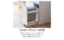 大川家具&nbsp;ゴミ箱&nbsp;カウンター&nbsp;ダストカウンター&nbsp;幅90cm&nbsp;コンセント付き&nbsp;ゴミの分別ができる【ホワイト】