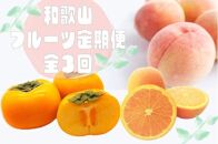 【魚鶴商店厳選】和歌山人気のフルーツ定期便（オレンジ・桃・柿）【定期便全3回】
