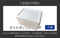 【年内発送】ボイルせいこがに 5杯 《2024年11月6日解禁！獲れたての味！》 ／【年内配送】 期間限定 茹で ボイル 冷蔵 蟹 カニ 福井県 あわら市 海鮮 冬 旬