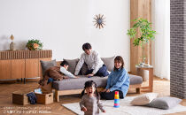 ソファ&nbsp;ソファベッド&nbsp;幅200&nbsp;トゥデイ2&nbsp;200ごろ寝ソファ＜NA×グレー＞【モーブル】【大川家具】