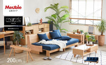 ソファ&nbsp;ソファベッド&nbsp;幅200&nbsp;トゥデイ2&nbsp;200ごろ寝ソファ＜NA×ネイビー＞【モーブル】【大川家具】