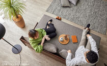 ソファ&nbsp;ソファベッド&nbsp;幅200&nbsp;トゥデイ2&nbsp;200ごろ寝ソファ＜BR×グレー＞【モーブル】【大川家具】