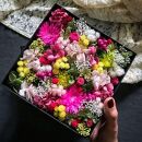 ポップカラーのお花を集めたドライフラワーボックス/Lサイズ（福岡市）