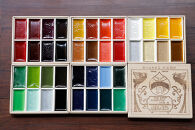 【上羽絵惣】顔彩全色セット・お道具付［ 京都 日本画用絵具専門 絵具 絵 絵画 画材 プロ仕様 人気 おすすめ お取り寄せ 通販 送料無料 ふるさと納税 ］