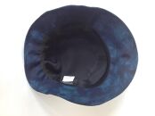 夏塩沢の本藍染めのファッション「ナツシオンブルー」　ぼかし染め後ゴム付き帽子(絹１００％)Ｂ