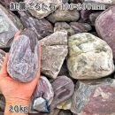 庭石   紅簾（すだれ）ごろた石（100～200mm） 1袋（約20kg）ゴロタ石 自然石 川石 紅簾石