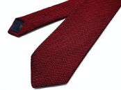 KUSKA Fresco Tie【赤】－世界でも稀な手織りネクタイ－