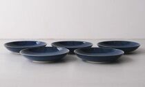 【波佐見焼】φ１７cmの軽いお皿５枚組　藍 【西海陶器】５　70746【ポイント交換専用】