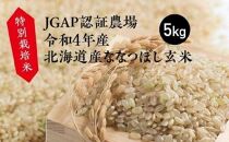 【新米予約開始】特別栽培米 JGAP認証農場　令和4年産北海道産ななつぼし玄米 5kg