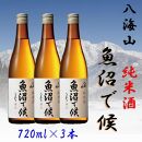 【魚沼地域限定】純米酒 八海山「魚沼で候」720ml×3(化粧箱付き)