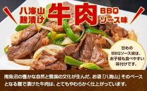 牛肉八海山麹漬け BBQソース味 500g×2パック 計1kg 大容量 八海山 麹 麹漬け 牛 牛肉 ビーフ モモ カタ バーベキュー 冷凍 惣菜 簡単 調理 肉 おかず 味付き 野崎フーズ 新潟県 南魚沼市