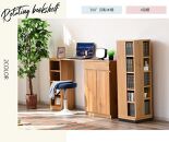 大川家具&nbsp;回転&nbsp;本棚&nbsp;5段&nbsp;高さ120cm【ナチュラル】