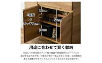 大川家具 幅105cm サイドボード リビング収納 キャビネット 大容量収納 扉収納