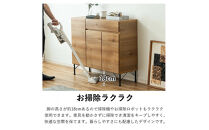 大川家具 幅105cm サイドボード リビング収納 キャビネット 大容量収納 扉収納