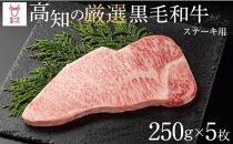 【高知の厳選黒毛和牛】 ステーキ （250g×5枚）高知県 お肉 牛肉 サーロイン 贈答 ギフト 贅沢 