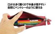 【ネイビー】鎌倉発 日本製オイルレザーのSTRUOドログラペンケース