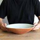 【ポイント交換専用】火色楕円手洗鉢(W30cm)washbowl-03　信楽焼・明山