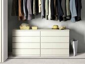 クローゼット&nbsp;チェスト&nbsp;幅80&nbsp;2段&nbsp;奥行44&nbsp;ホワイト色&nbsp;タンス&nbsp;押入れ収納&nbsp;衣類収納&nbsp;桐&nbsp;箪笥&nbsp;大川家具&nbsp;丸田木工&nbsp;フィット