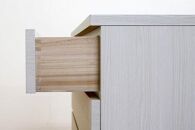 クローゼット チェスト 幅40 3段 奥行44 ホワイト色 タンス 押入れ収納 衣類収納 桐 箪笥 大川家具 丸田木工 フィット
