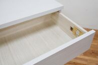 クローゼット チェスト 幅80 3段 奥行55 ホワイト色 タンス 押入れ収納 衣類収納 桐 箪笥 大川家具 丸田木工 フィット