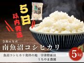 【5日以内発送/令和6年産/5kg】南魚沼産コシヒカリ　うちやま農園のお米【発祥の地】