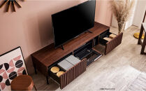 テレビボード&nbsp;160cm&nbsp;ローボード&nbsp;ルーク2&nbsp;＜ウォールナット＞【モーブル／大川家具】