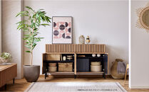 キャビネット&nbsp;150cm&nbsp;サイドボード&nbsp;ルーク2&nbsp;＜ウォールナット＞【モーブル／大川家具】