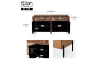 キャビネット&nbsp;150cm&nbsp;サイドボード&nbsp;ルーク2&nbsp;＜ウォールナット＞【モーブル／大川家具】