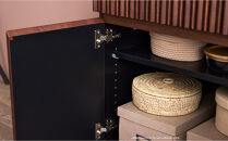 キャビネット&nbsp;150cm&nbsp;サイドボード&nbsp;ルーク2&nbsp;＜ウォールナット＞【モーブル／大川家具】