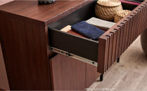 キャビネット&nbsp;150cm&nbsp;サイドボード&nbsp;ルーク2&nbsp;＜ウォールナット＞【モーブル／大川家具】