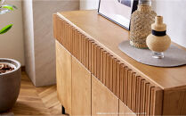 キャビネット&nbsp;110cm&nbsp;サイドボード&nbsp;ルーク2&nbsp;＜オークヴィンテージナチュラル＞【モーブル／大川家具】