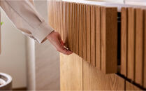 キャビネット&nbsp;110cm&nbsp;サイドボード&nbsp;ルーク2&nbsp;＜オークヴィンテージナチュラル＞【モーブル／大川家具】