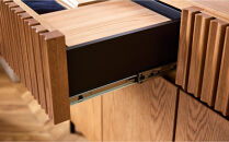 キャビネット&nbsp;110cm&nbsp;サイドボード&nbsp;ルーク2&nbsp;＜オークヴィンテージナチュラル＞【モーブル／大川家具】