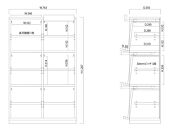 大川家具 ソプラ 76cm マガジンラック 本棚 2列3段 天然木ウォールナット 野中木工所