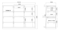 大川家具 ソプラ 113cm マガジンラック 本棚 3列2段 天然木サクラ(バーチ) 野中木工所