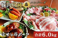 【豚肉６種＆ハンバーグ・ソーセージセット】合計６kg