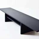 シンプルでおしゃれなテレビボード　konojiＴＶボード150／ブラック　テレビ台　無垢材　天然木　ロータイプ　完成品　ローボード　ローテーブル　センターテーブル　パソコンデスク　本棚