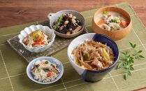 【京菜味のむら】牛ごぼう丼の具と一汁三菜セット