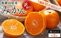 和歌山県産&nbsp;糖度&nbsp;12.5度以上&nbsp;訳あり&nbsp;みかん&nbsp;3kg&nbsp;3S&nbsp;～&nbsp;Lサイズ混合［MG56］
