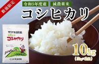 令和５年産こうざきコシヒカリ（減農薬米）白米10kg（5kg×2袋）（千葉県神崎町産　精米　小分け　丁度いい　）