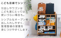 ランドセルラック 2人用 キャスター付き ホワイトウッド avd101102202