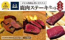 鹿肉ステーキセット(モモ肉) シンタマ120g×3 内もも120g×3 北海道産【ポイント交換専用】